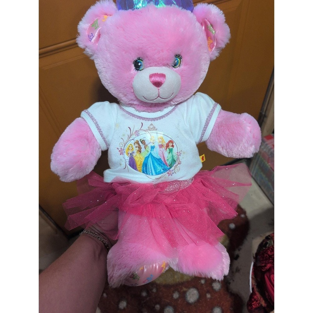 Vtg. Build A Bear Disney Princess Pink Glitter‎ Tutu 17" Plush